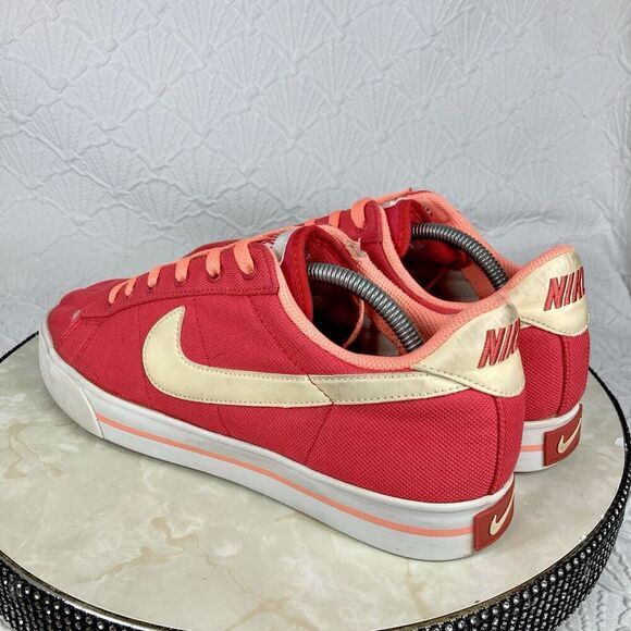 Nike Court Legacy Shoes Womens 12 Coral Tennis Streetwear Low Top Skate Sneakers - Picture 7 of 13